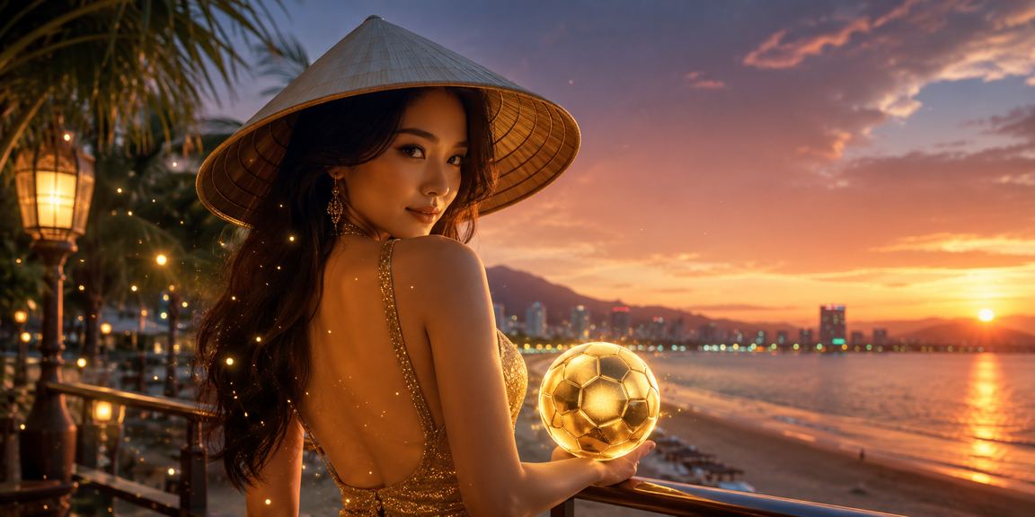 Người chơi thư giãn tại Sài Gòn với chiếc nón lá bên cạnh màn hình cược thể thao